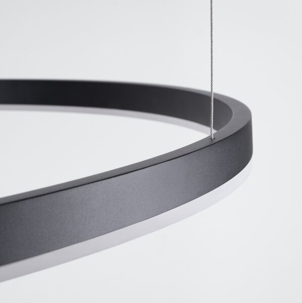 Πολυέλαιος LED Oda, Μαύρος, 3000K, 80x80x120 cm