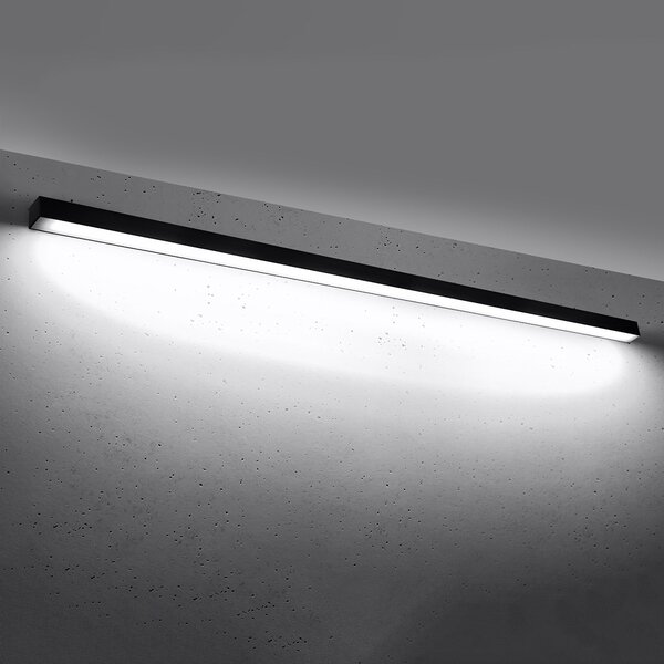 Φωτιστικό τοίχου LED Pinne, Μαύρο, 4000K, 200x6x6 cm