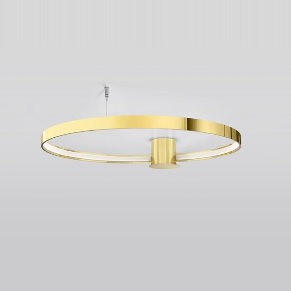 Πλαφονιέρα LED Rio, Γυαλιστερό χρυσό, 3000K, 78x87x12.5 cm
