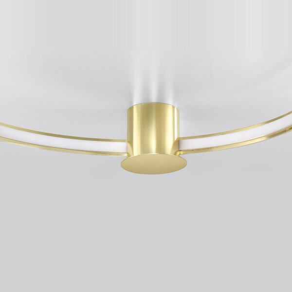 Πλαφονιέρα LED Rio, Γυαλιστερό χρυσό, 3000K, 78x87x12.5 cm