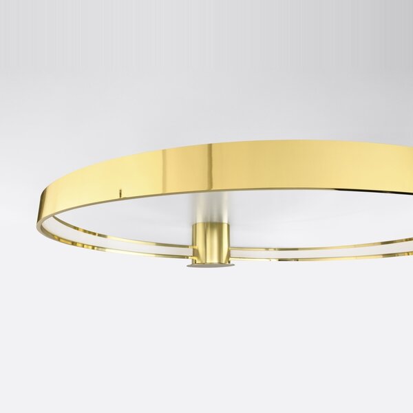 Πλαφονιέρα LED Rio, Γυαλιστερό χρυσό, 3000K, 78x87x12.5 cm
