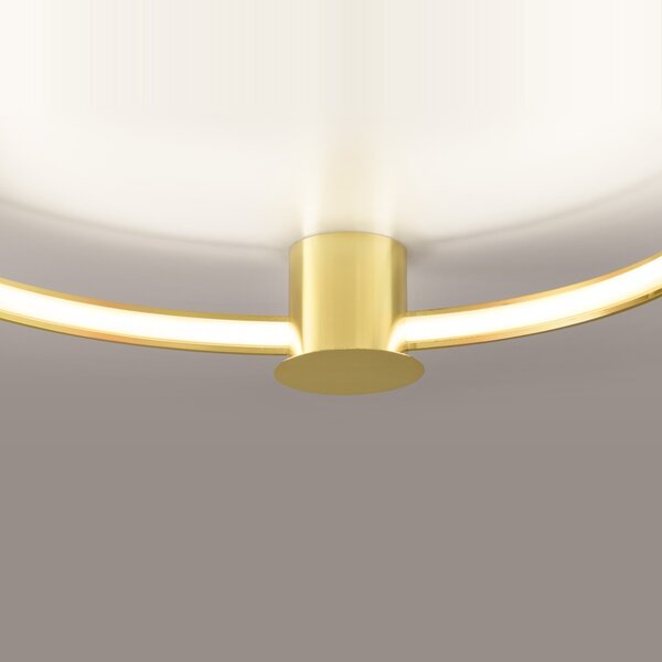 Πλαφονιέρα LED Rio, Γυαλιστερό χρυσό, 3000K, 78x87x12.5 cm