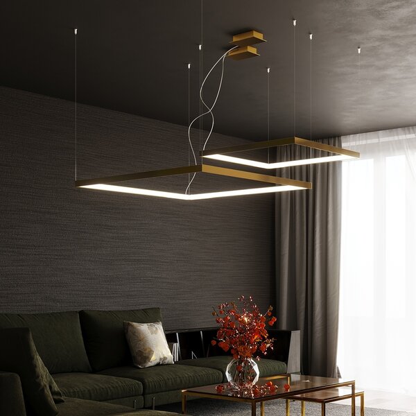 Πολυέλαιος LED Tuula, Χρυσός, 3000K, 130x40x150 cm
