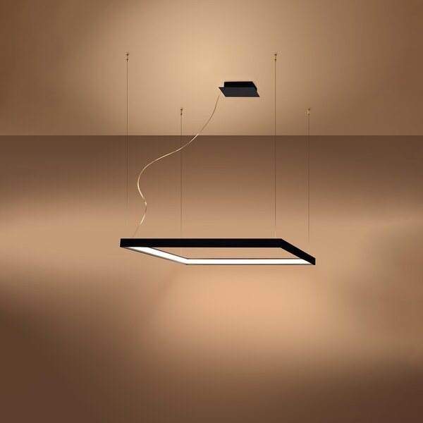 Πολυέλαιος LED Nelya, Μαύρος, 3000K, 80x80x150 cm