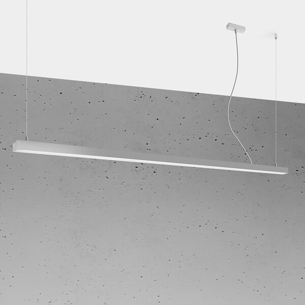 Κρεμαστό φωτιστικό LED Pinne, Γκρι, 3000K, 200x6x150 cm