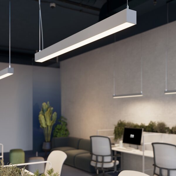 Κρεμαστό φωτιστικό LED Pinne, Γκρι, 3000K, 200x6x150 cm