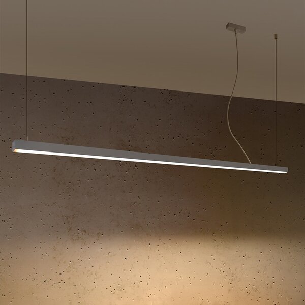 Κρεμαστό φωτιστικό LED Pinne, Γκρι, 3000K, 200x6x150 cm