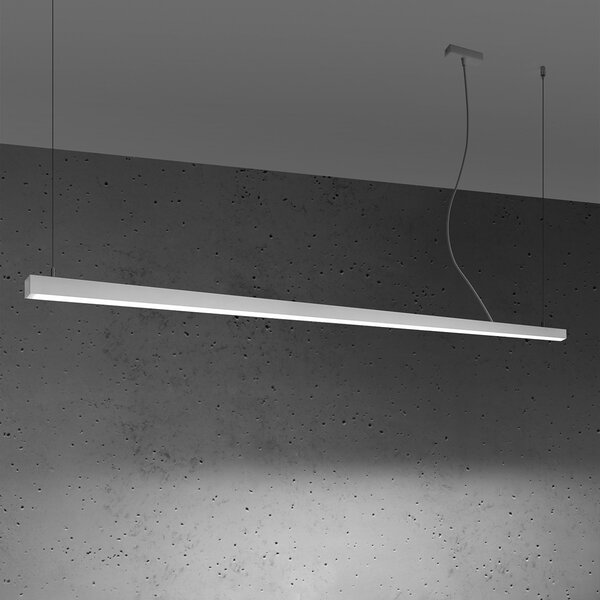 Κρεμαστό φωτιστικό LED Pinne, Λευκό, 4000K, 200x6x150 cm