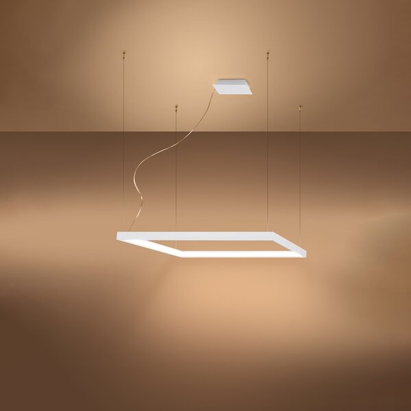 Πολυέλαιος LED Nelya, Λευκός, 3000K, 80x80x150 cm