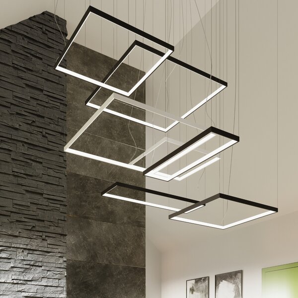 Πολυέλαιος LED Nelya, Λευκός, 3000K, 80x80x150 cm