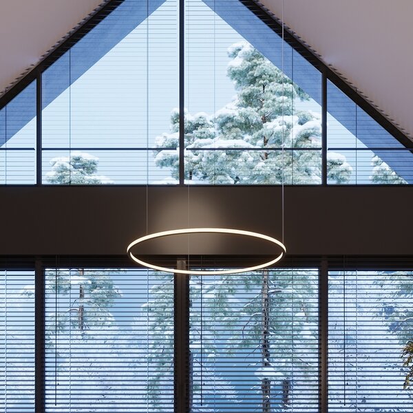 Πολυέλαιος LED Risa, Μαύρος, 3000K, 90x90x160 cm