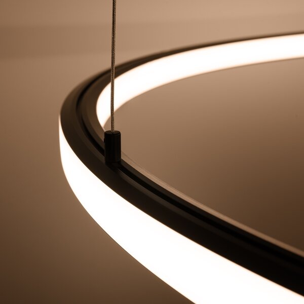 Πολυέλαιος LED Risa, Μαύρος, 3000K, 90x90x160 cm