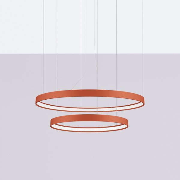 Πολυέλαιος LED Rio 2, Κόκκινος, 4000K, 78x78x150 cm