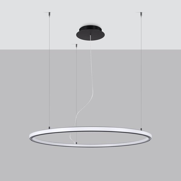 Πολυέλαιος LED Risa, Μαύρος, 3000K, 90x90x160 cm