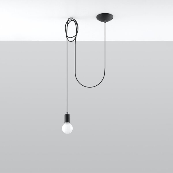 Κρεμαστό φωτιστικό Edison, Μαύρο, 300x150x150 cm