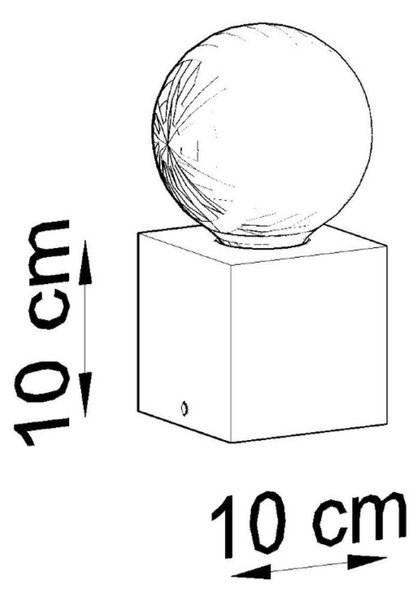 Πορτατίφ Ariz από σκυρόδεμα, Γκρι, 10x10x10 cm