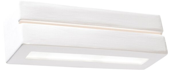 Κεραμικό φωτιστικό τοίχου Vega Line, Λευκό, 32.5x9.5x9.5 cm