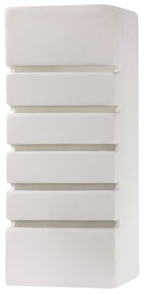 Κεραμικό φωτιστικό τοίχου Samir, Λευκό, 10.5x10.5x26 cm