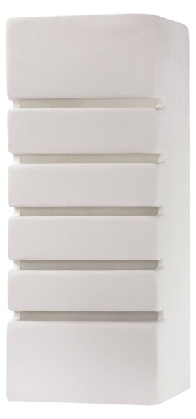 Κεραμικό φωτιστικό τοίχου Samir, Λευκό, 10.5x10.5x26 cm