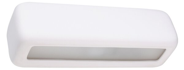 Κεραμικό φωτιστικό τοίχου Subani, Λευκό, 33x10x10 cm