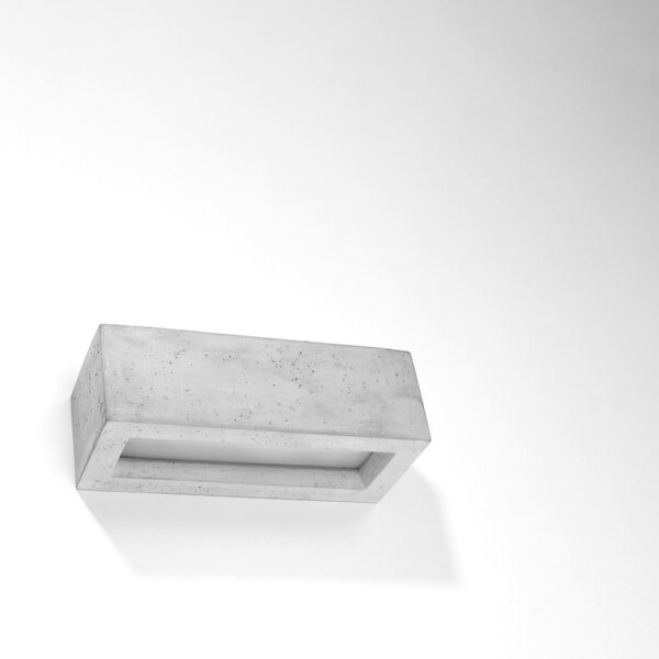 Φωτιστικό τοίχου Vega από σκυρόδεμα, Γκρι, 30x12x10 cm