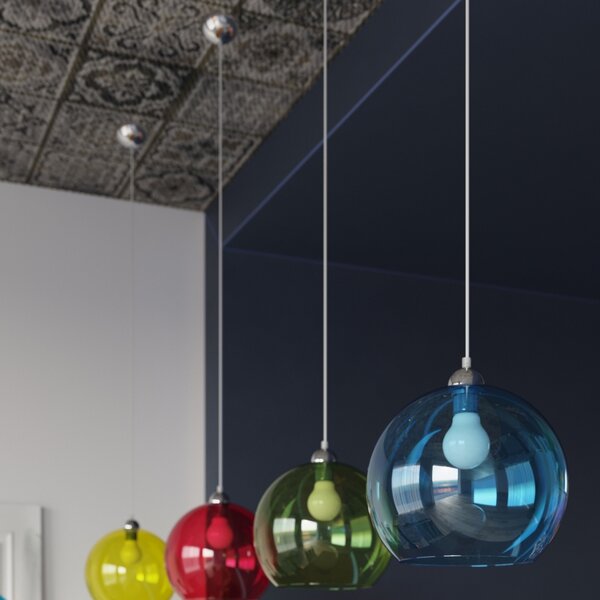 Κρεμαστό φωτιστικό Ball, Γραφίτης, 30x30x120 cm