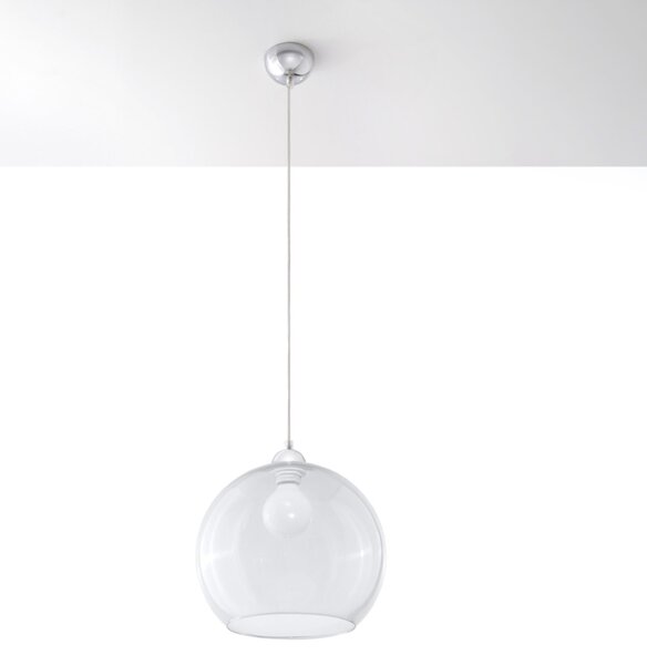 Κρεμαστό φωτιστικό Ball, Διάφανο, 30x30x120 cm