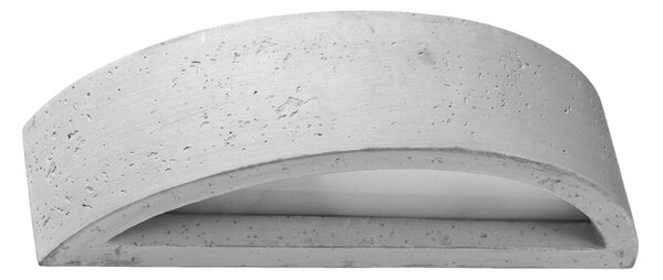 Φωτιστικό τοίχου Atena από σκυρόδεμα, Γκρι, 40x14.5x10 cm