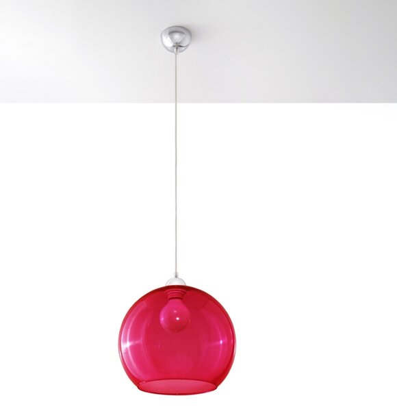 Κρεμαστό φωτιστικό Ball, Κόκκινο, 30x30x120 cm