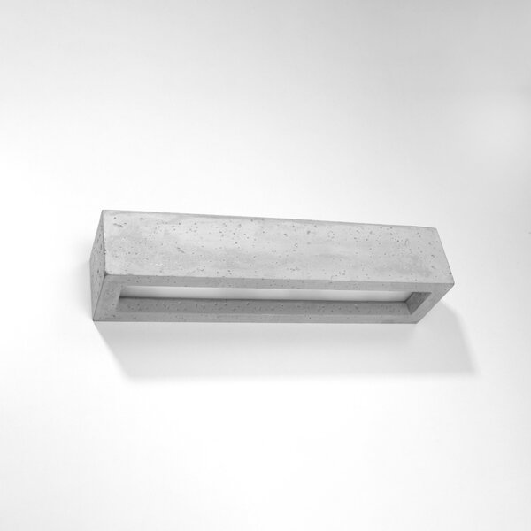 Φωτιστικό τοίχου Vega από σκυρόδεμα, Γκρι, 50x12x10 cm