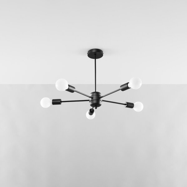 Πολυέλαιος Lango, Μαύρος, 66x66x46 cm