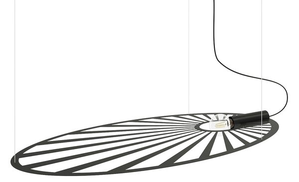 Κρεμαστό φωτιστικό Lehdet, Μαύρο, 110x80x150 cm