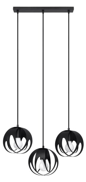 Κρεμαστό φωτιστικό Tulos, Μαύρο, 50x16x117 cm