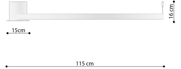 Πλαφονιέρα LED Rio, Μαύρη, 3000K, 110x118x12.5 cm