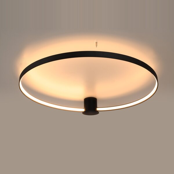 Πλαφονιέρα LED Rio, Μαύρη, 3000K, 110x118x12.5 cm