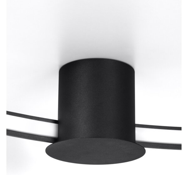 Πλαφονιέρα LED Rio, Μαύρη, 3000K, 110x118x12.5 cm