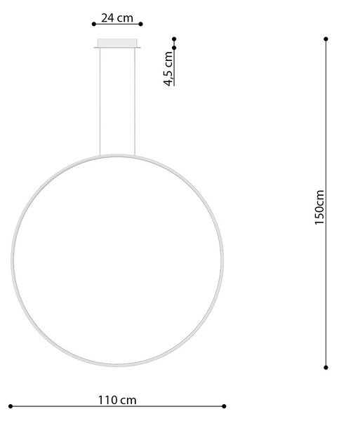 Κρεμαστό φωτιστικό LED Rio, Χρυσό, 3000K, 110x16x150 cm
