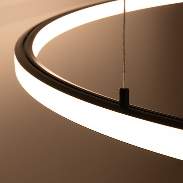 Πολυέλαιος LED Risa, Μαύρος, 3000K, 120x120x160 cm