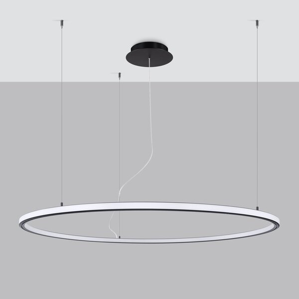 Πολυέλαιος LED Risa, Μαύρος, 3000K, 120x120x160 cm