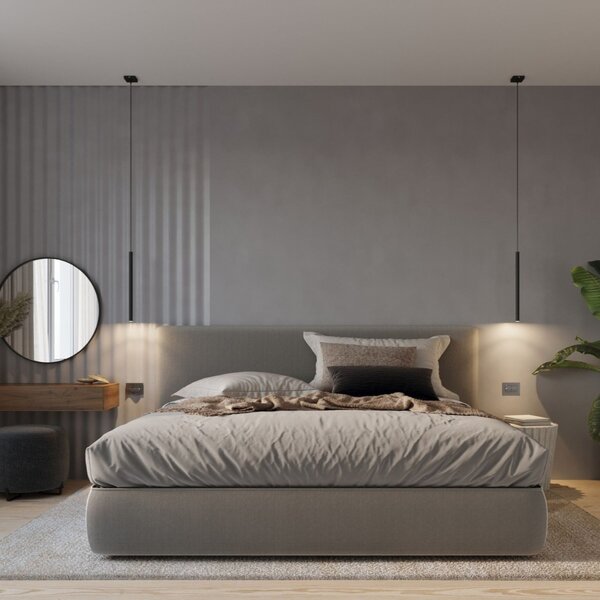 Κρεμαστό φωτιστικό Pastelo, Μαύρο, 25x25x110 cm