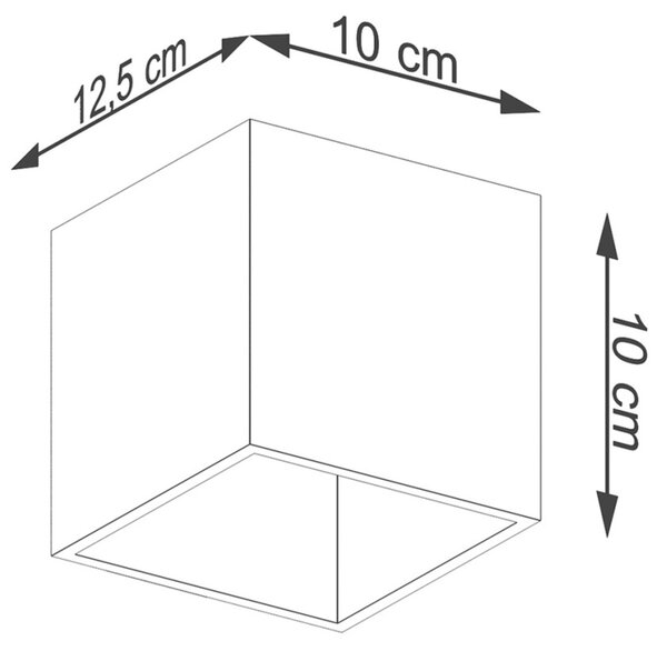Φωτιστικό τοίχου Quad, Χρυσό, 10x12.5x10 cm
