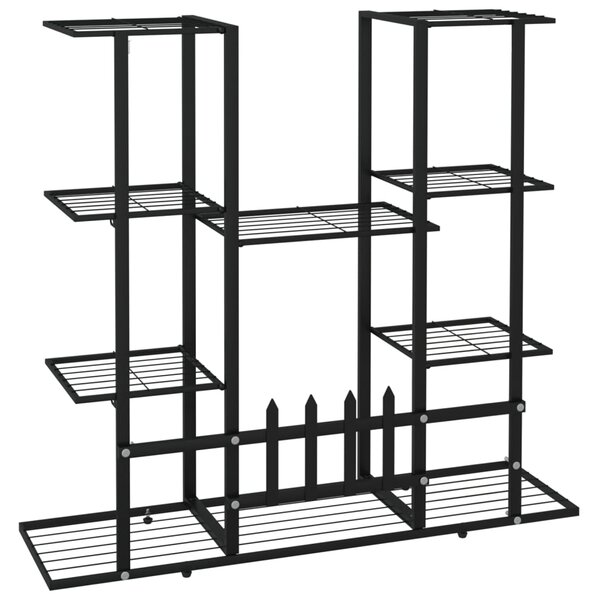 VidaXL Βάση Λουλουδιών Μαύρη 94,5 x 25 x 89 εκ. Σιδερένια