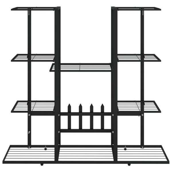 VidaXL Βάση Λουλουδιών Μαύρη 94,5 x 25 x 89 εκ. Σιδερένια