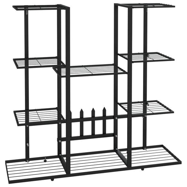 VidaXL Βάση Λουλουδιών Μαύρη 94,5 x 25 x 89 εκ. Σιδερένια