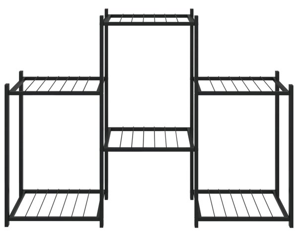 VidaXL Βάση Λουλουδιών Μαύρη 83 x 25 x 60 εκ. Σιδερένια