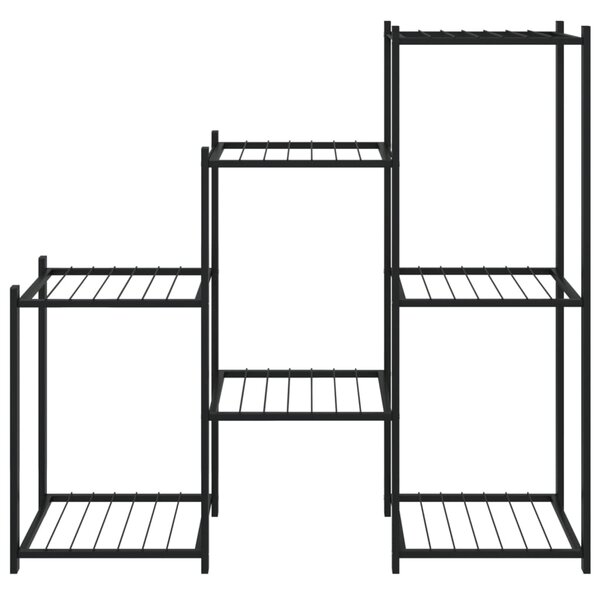 VidaXL Βάση Λουλουδιών Μαύρη 83 x 25 x 80 εκ. Σιδερένια