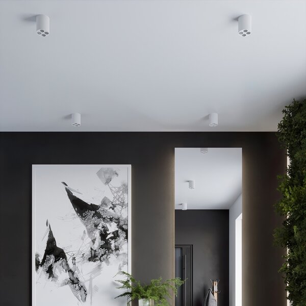 Πλαφονιέρα LED Zoe, Λευκή, 4000K, 7.2x7.2x8.3 cm