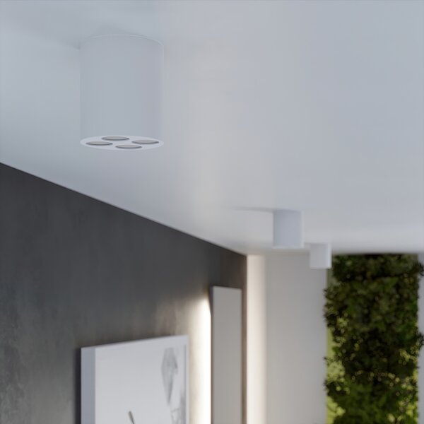 Πλαφονιέρα LED Zoe, Λευκή, 4000K, 7.2x7.2x8.3 cm