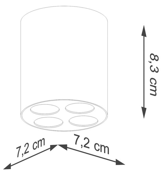 Πλαφονιέρα LED Zoe, Λευκή, 4000K, 7.2x7.2x8.3 cm