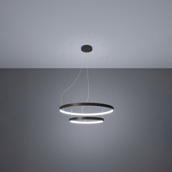 Πολυέλαιος LED Rio 55x78, Μαύρος, 4000K, 78x78x150 cm